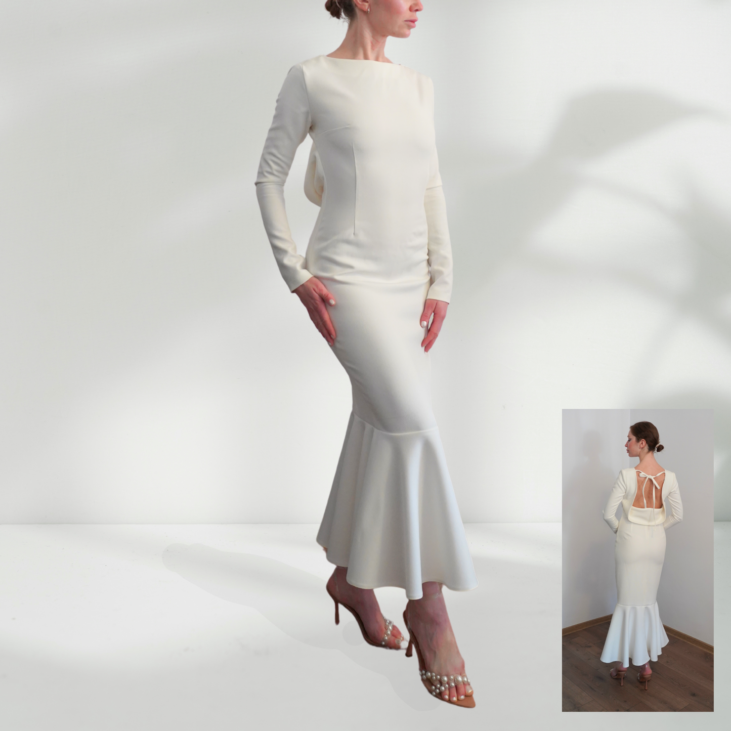 Rochie de mireasa simpla si eleganta cu spatele gol - Ela
