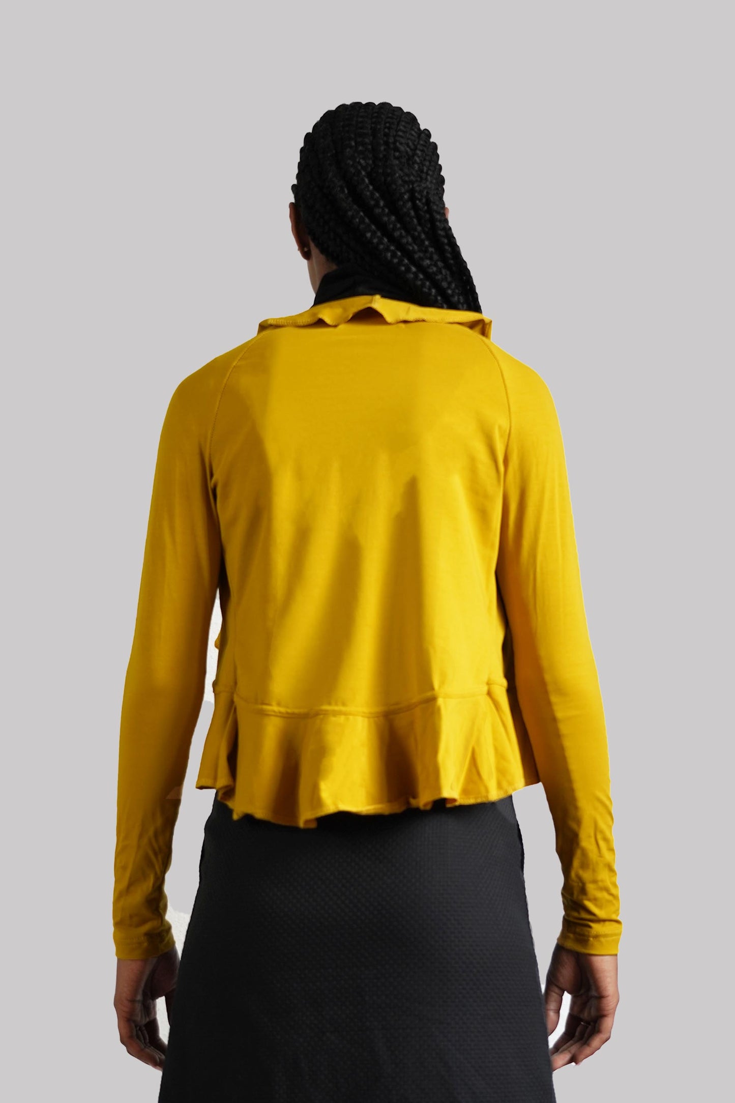 Bluza galben-mustar din bumbac organic
