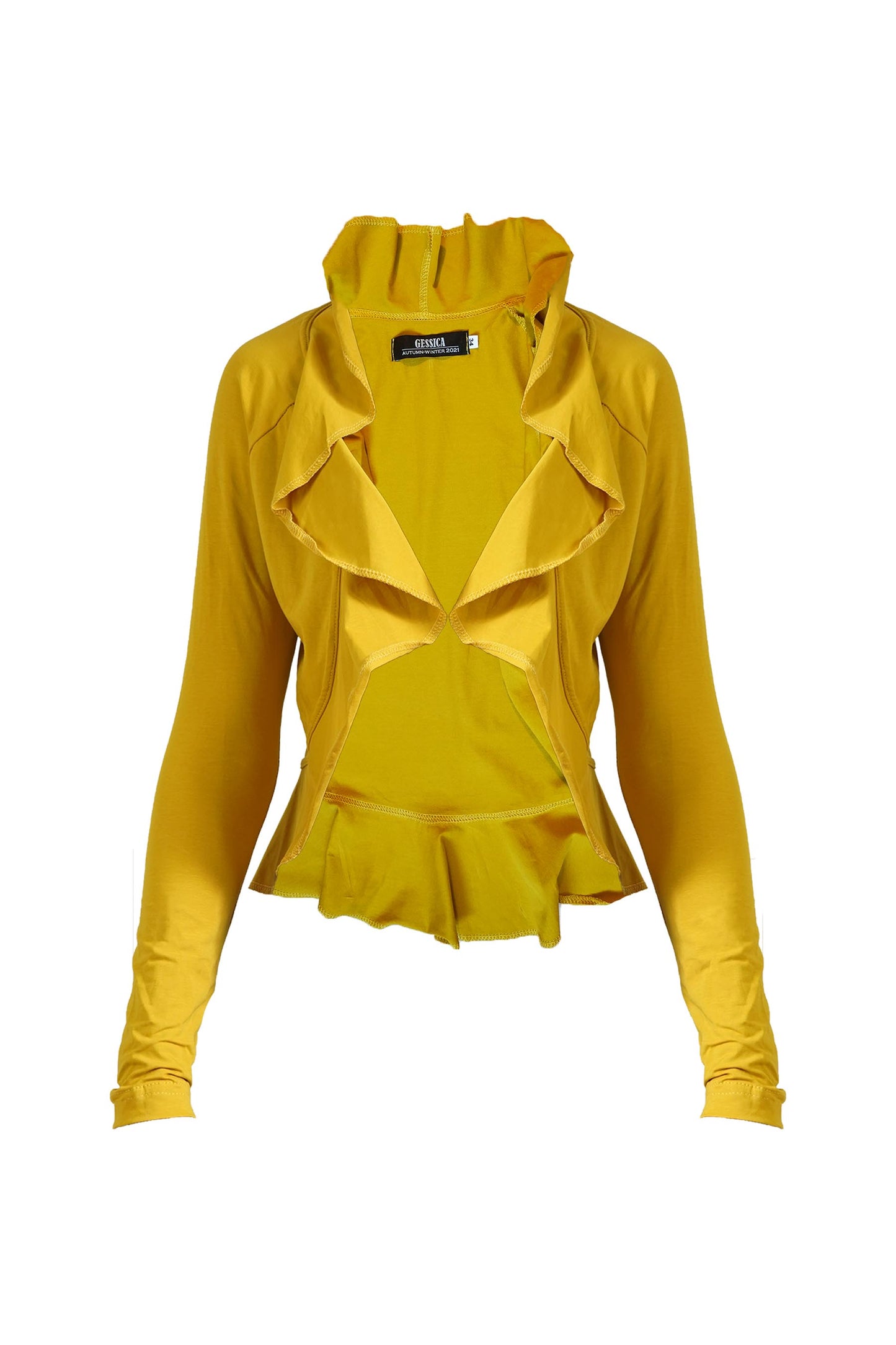 Bluza galben-mustar din bumbac organic