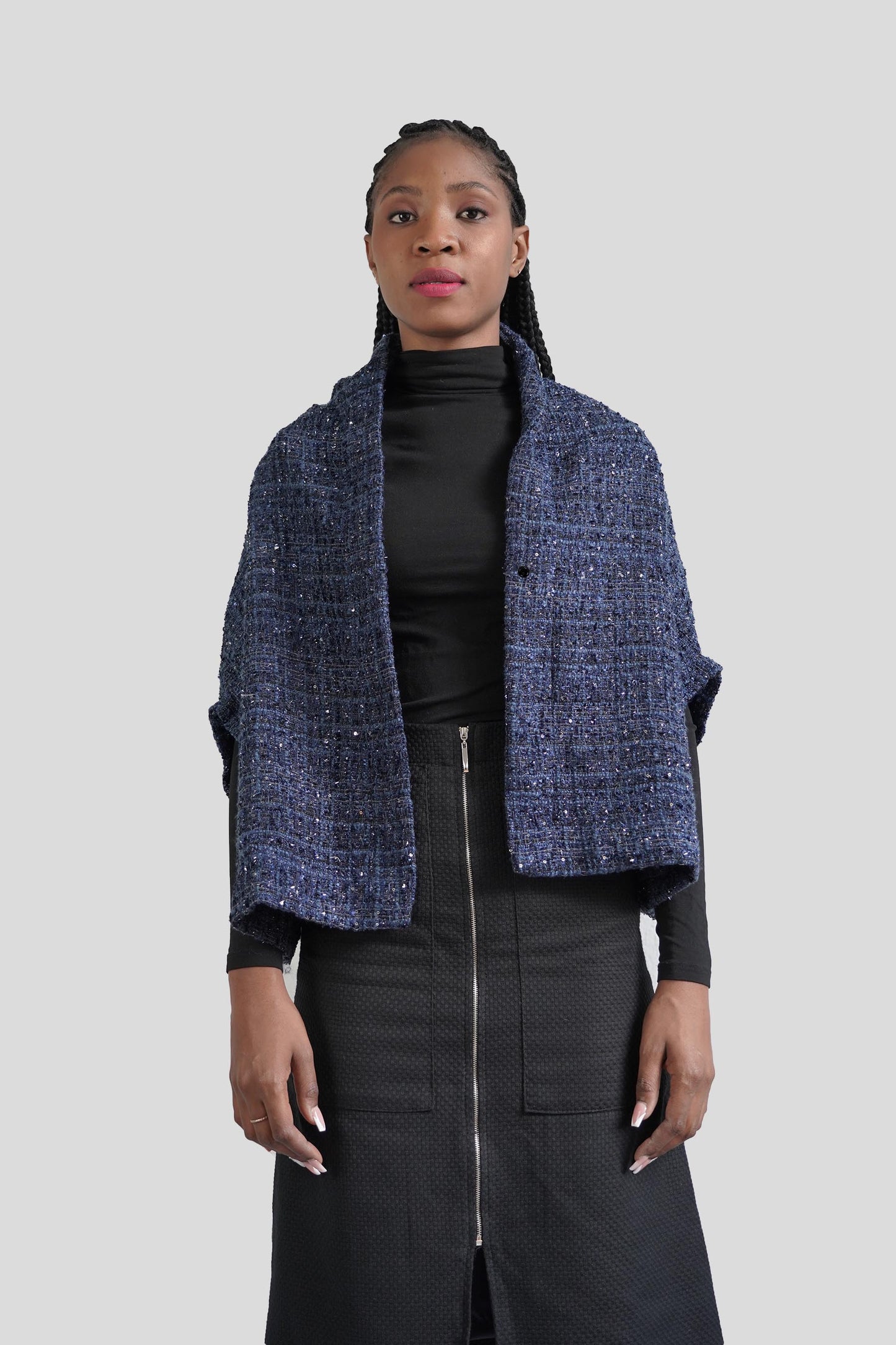 Poncho dama elegant din lana