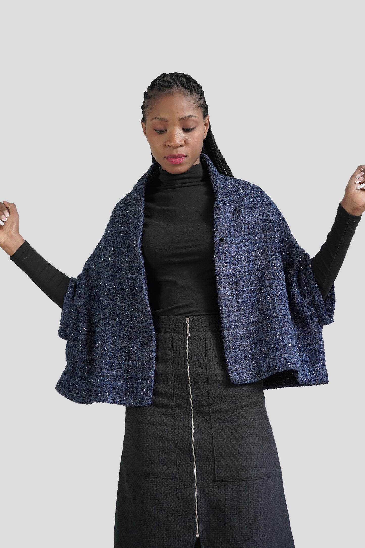 Poncho dama elegant din lana