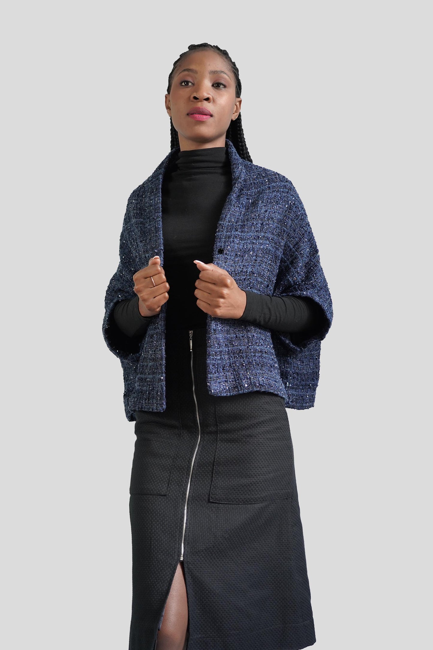 Poncho dama elegant din lana