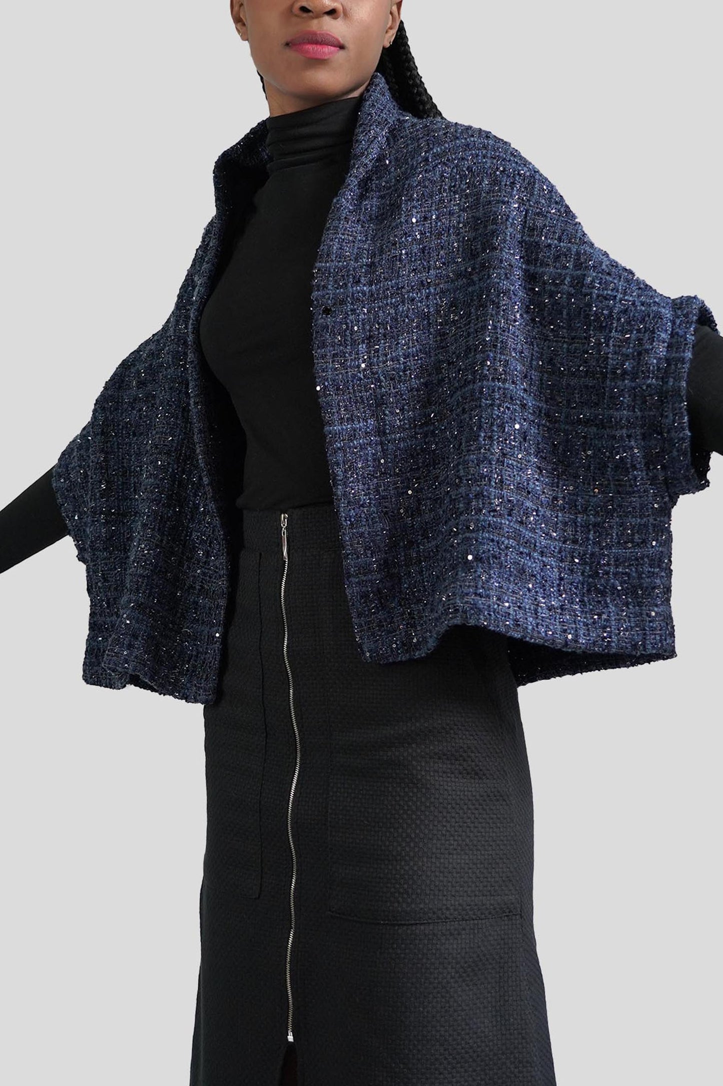 Poncho dama elegant din lana