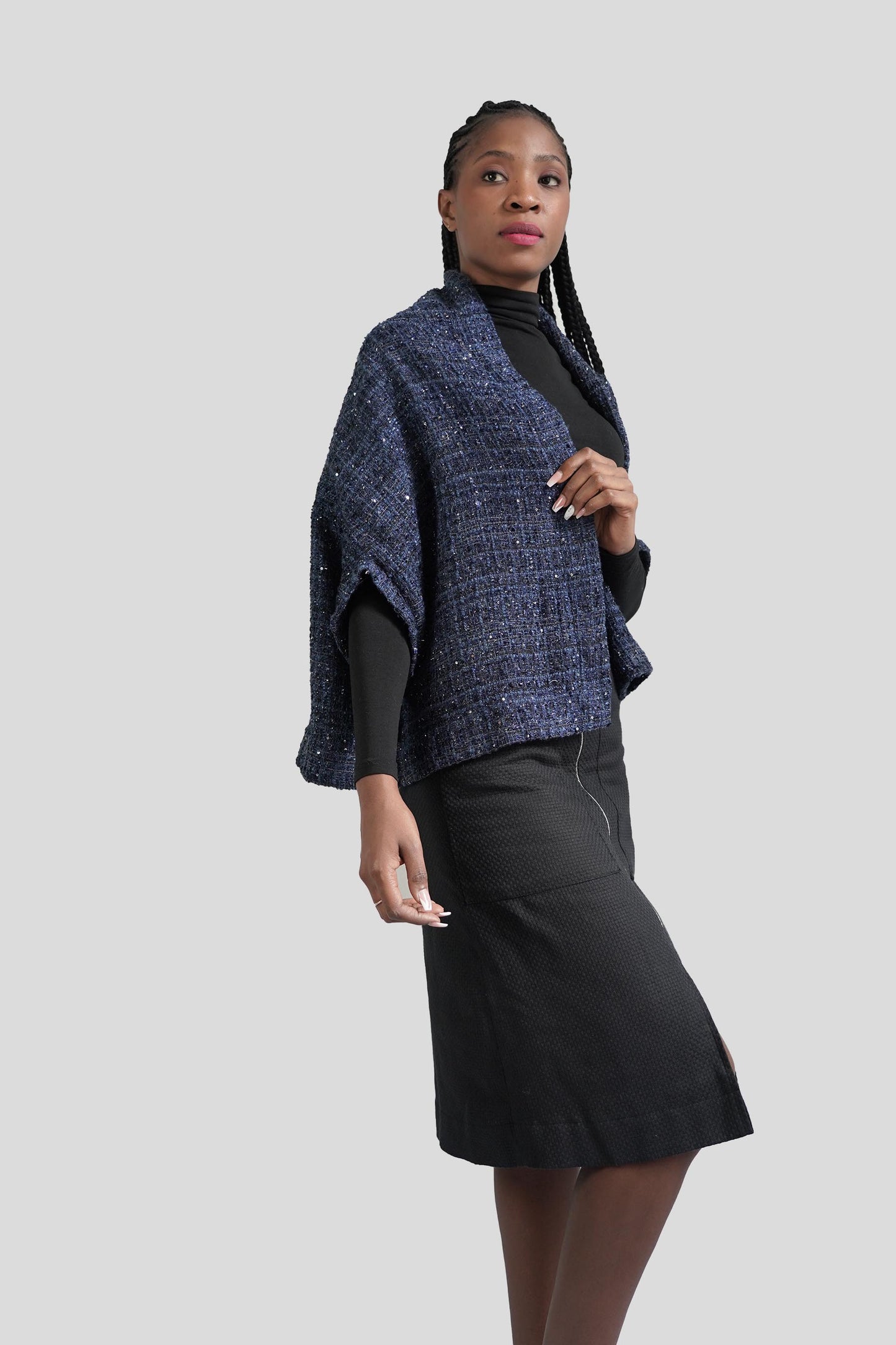 Poncho dama elegant din lana