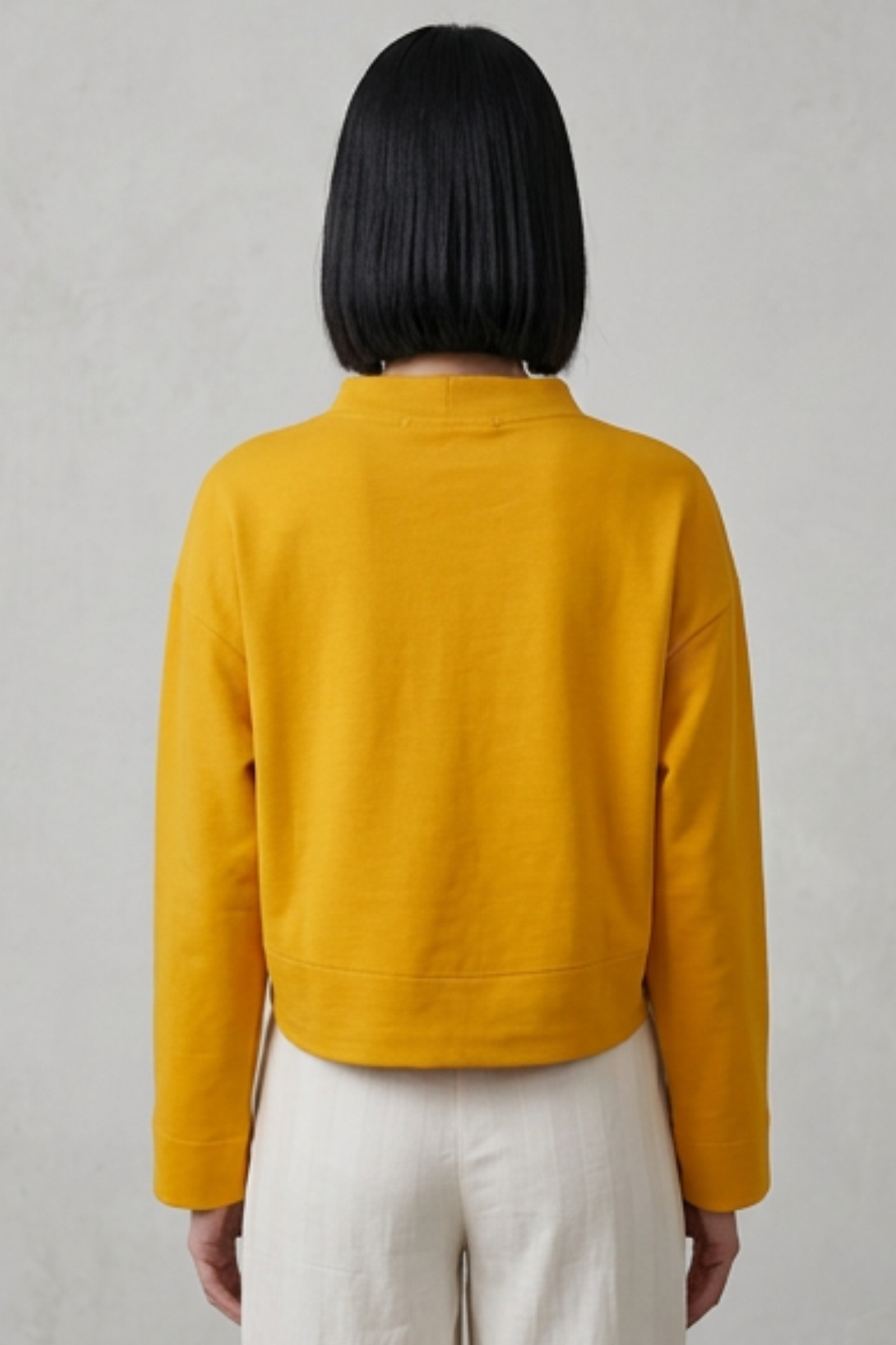 Mustard Yellow Asymmetric Sweatshirt