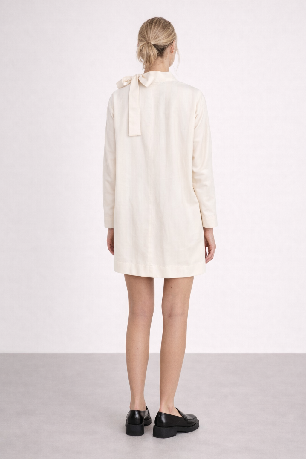 Valentina Ivory Oversized Dress – Minimalist Soft Luxury