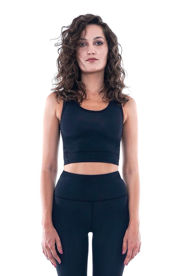 Bustiera sport neagra Eco-Friendly