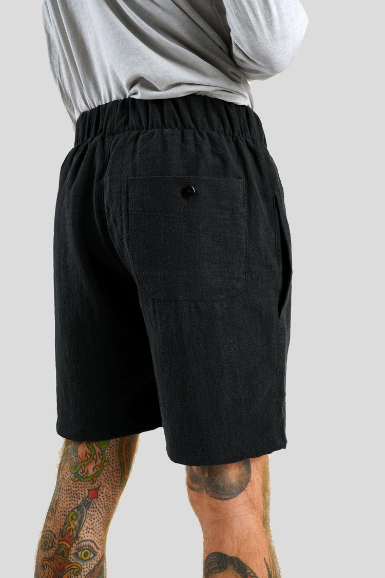 Linen black shorts