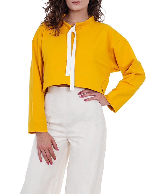 Yellow Long-sleeve Top