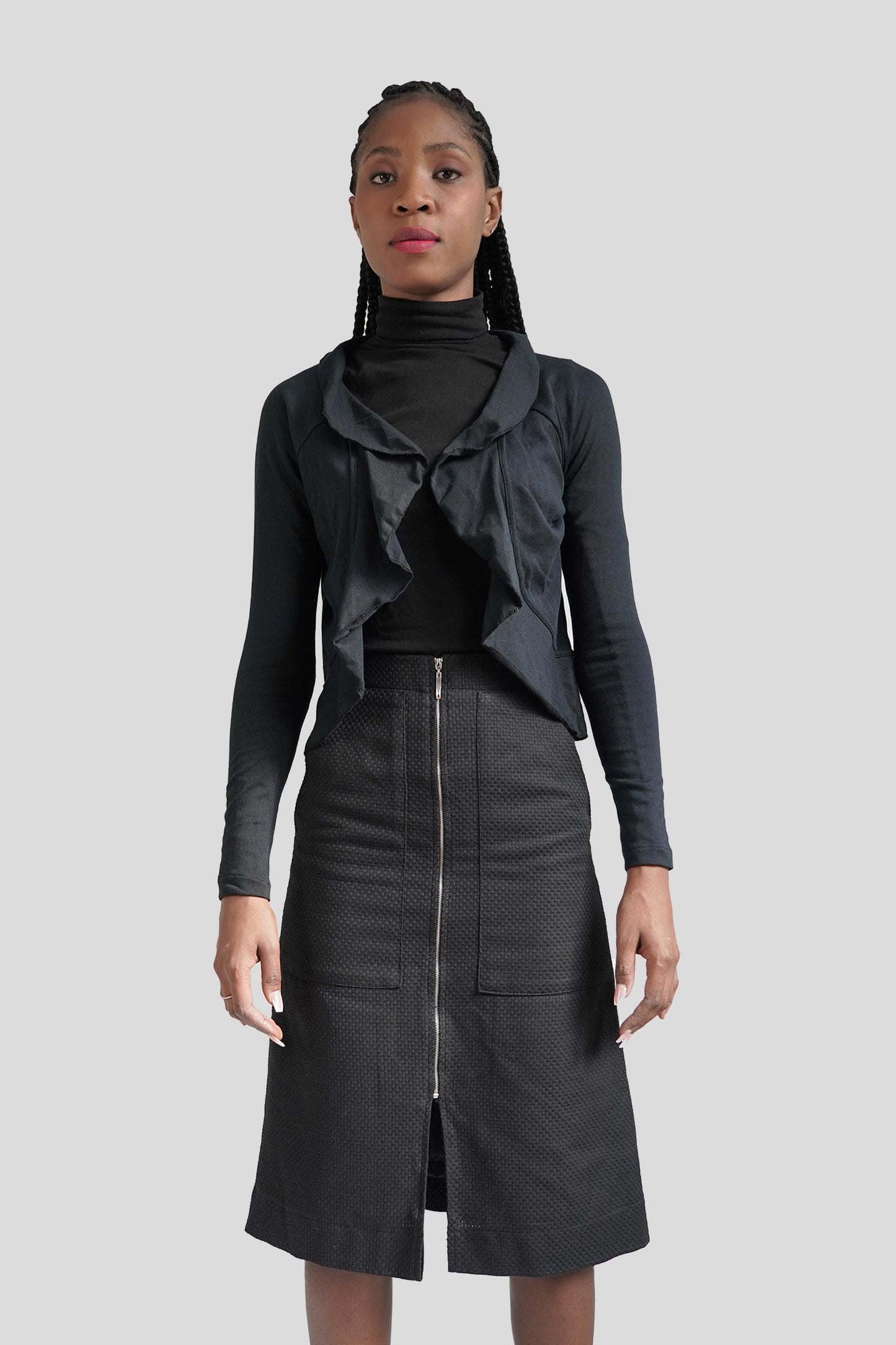 Bluza neagra din bumbac organic